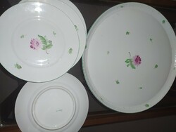 Marked, tora bowl, serving diameter: 36 cm, and 4 small plates 20 cm.