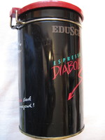 Retro rarity! Eduscho espresso diabolo coffee box with clasp