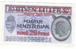 Magyarország 50 fillér/ 20 pengő REPLIKA 1938
