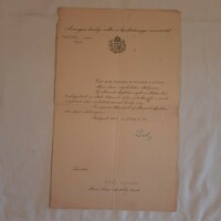 A magyar királyi vallás-és közoktatásügyi miniszter levele    1918.