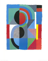 Sonia Delaunay(1885–Párizs,1979) ukrán-francia festő textiltervező.Nagy méretű szitanyomás:74x93.5cm