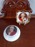 Mozart porcelán emlék bonbonier és gyűrűtartó