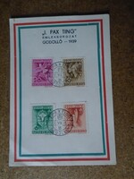 D190973 scout memorial card i. Pax ting Gödöllő 1939 commemorative stamp