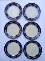 6-piece Zsolnay pompadour plate set