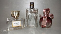 MOST ÉRDEMES VINNI!!! Nagy parfümös  üveg csak üveg Miss Dior edp Chanel Allure edp Nina Ricci edp