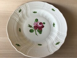 Régi Herendi lapos tányér rózsa mintával