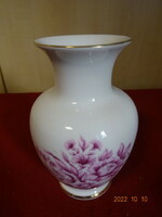 Hölóháza porcelain, pink flower vase, 15 cm high. He has! Jokai.