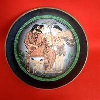 Görög kerámia tányér, dísztányér, tálka, gyűrűtartó