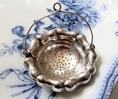 Antique silver-plated tea filter 7.5cm