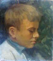 Pólya Tibor (1886-1937) - Fiú portré profilból