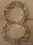 Hibátlan 2db antik fajansz jelzett  staffordshire mélytányér ritkaságok egyben eladóak 23 cm