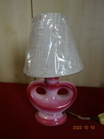 Magyarszobatfai handmade porcelain table lamp, pink. He has! Jokai.