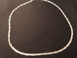 Multi-mark braided silver chain