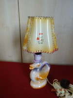 Magyarszombatfai duck-shaped porcelain lamp, mother-of-pearl glaze. He has! Jokai.