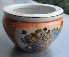 Vintage kínai porcelánzománcos mini kaspó