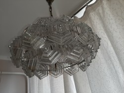 Különleges retro nehéz üveg csillár esernyő formájú  üvegekkel