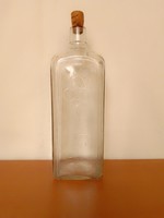 Blankenheim&Nolet szögletes holland gin Oude Genever likőr italos üveg, kulcs logo 1 liter, hibátlan