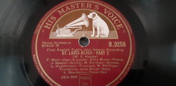 FIRST ENGLISH PUBLIC JAM SASSION RECORDING : ST. LOUIS BLUES    JAZZ  GRAMOFON LEMEZ    78 RPM