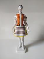 Hollóházi - girl in folk costume with beautiful painting, flawless 30 cm