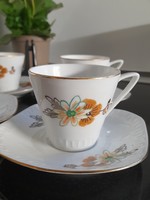Polish porcelain coffee set with flower pattern