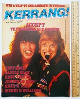 Kerrang magazin #117 1986 Accept Jeff Beck Castle Blak Wendy Williams Baby Tuckoo Balaam Marillion M