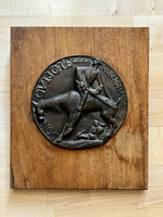 Olcsai Kiss Zoltán: Don Quixote bronze plaque