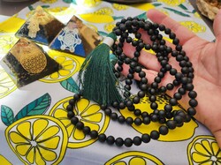 Real Tibetan mala/108 prayer beads with premium shungite ball