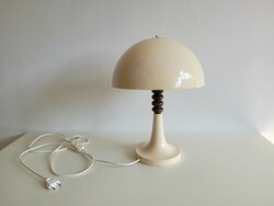 Régi retro két izzós fém búrás gomba lámpa mid century asztali lámpa