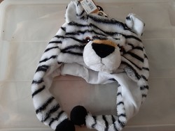 Tiger faux fur hat with new label