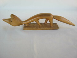 Fox coma retro wooden figure