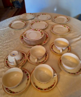 Hollóházi breakfast set 19 pcs in factory condition