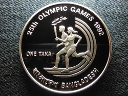 Banglades 1992. évi nyári olimpia, Barcelona .925 ezüst 1 Taka 1992 PP (id66332)