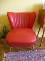 Retro, red, sky armchair with original upholstery