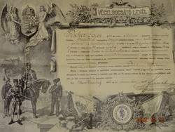 VÉGELBOCSÁTÓ LEVÉL 1906 MAROSVÁSÁRHELY (OBSIT )