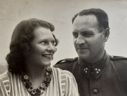 Régi katona fotó vintage női férfi fénykép