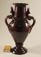 Kántor sárkányos mázas kerámia váza 582