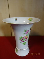 Hölóháza porcelain, vase with hydrangea pattern. 25 cm high. He has! Jokai.