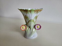 Herend porcelain small vase with butterfly pattern