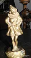 Bohócruhás lány, réz szobor, m: 14 cm