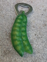Zöldborsós sörbontó-üvegnyitó hűtőmágnes cc.12 cm