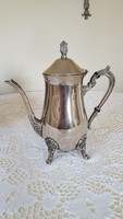 Régi ezüstözött barokk stílusú teás-kávéskanna 24.5 cm