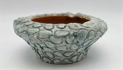 Retro bowl king, Hungarian applied art ceramics, marked, 14 cm x 6.5 cm