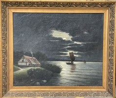 Large antique painting from 1872