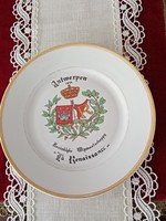 Belga Cerabel - Baudour porcelán:   Antwerpen 1844  jubileumi dísztányér  gyűjtőknek