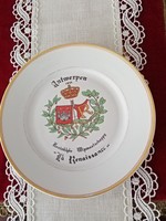 Belga fali tányér / dísz tányér: Antwerpen  --- a híres Cerabel porcelán arany széllel