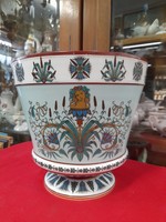 Extra Ritka Alt Wien, Fischer& Mieg 1853-1873 Austria,Nagyméretű Porcelán Talpas Kaspó!  Hibátlan!