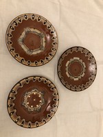 3 Bulgarian wall plates 17.5 cm