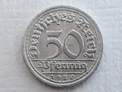 Germany 50 pfennig 1920 f coin - Weimar Republic 50 pfennig 1920 foreign coin