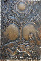 The tree of life is a bronze mural