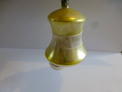 Antique glass Christmas tree decoration, rare bell